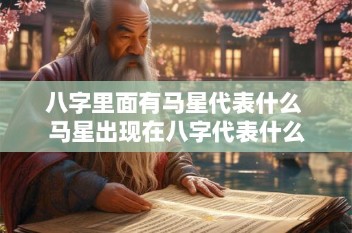 八字里面有马星代表什么 马星出现在八字代表什么