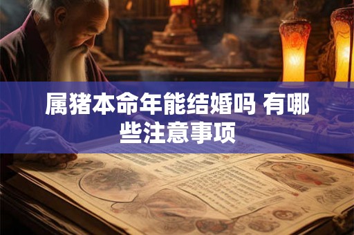 属猪本命年能结婚吗 有哪些注意事项
