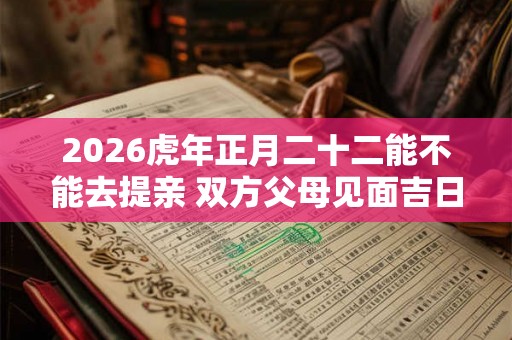 2026虎年正月二十二能不能去提亲 双方父母见面吉日 2026虎年正月二十二能不能去提亲 双方父母见面吉日