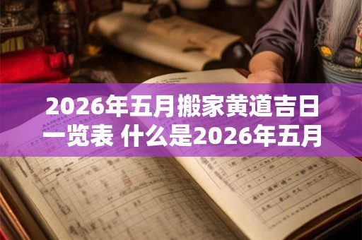 2026年五月搬家黄道吉日一览表 什么是2026年五月的黄道吉日搬家表 2026年五月搬家黄道吉日一览表 什么是2026年五月的黄道吉日搬家表