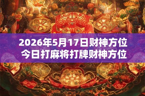 2026年5月17日财神方位 今日打麻将打牌财神方位
