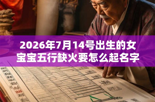 2026年7月14号出生的女宝宝五行缺火要怎么起名字