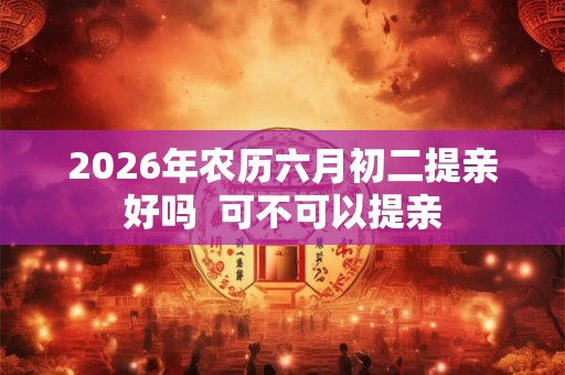 2026年农历六月初二提亲好吗 可不可以提亲 2026年农历六月初二提亲好吗 可不可以提亲