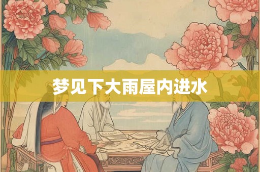 梦见下大雨屋内进水