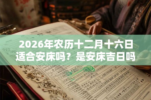 2026年农历十二月十六日适合安床吗？是安床吉日吗？