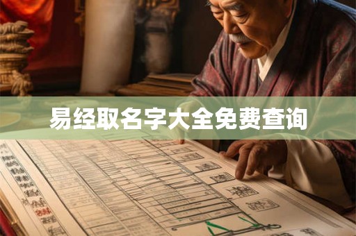 易经取名字大全免费查询 易经取名字大全免费查询
