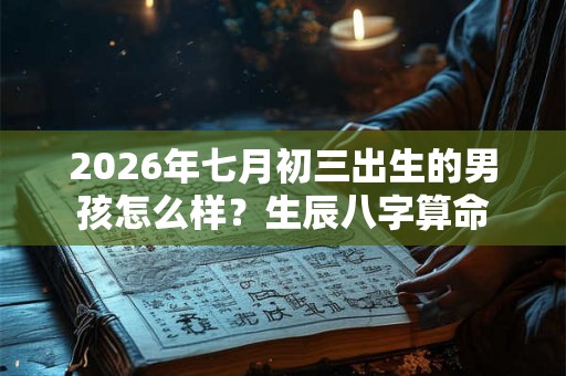 2026年七月初三出生的男孩怎么样？生辰八字算命