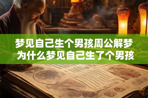 梦见自己生个男孩周公解梦 为什么梦见自己生了个男孩