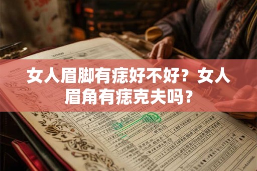 女人眉脚有痣好不好？女人眉角有痣克夫吗？