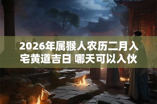 2026年属猴人农历二月入宅黄道吉日 哪天可以入伙新家