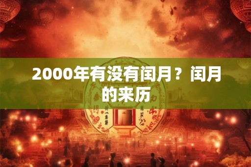 2000年有没有闰月？闰月的来历