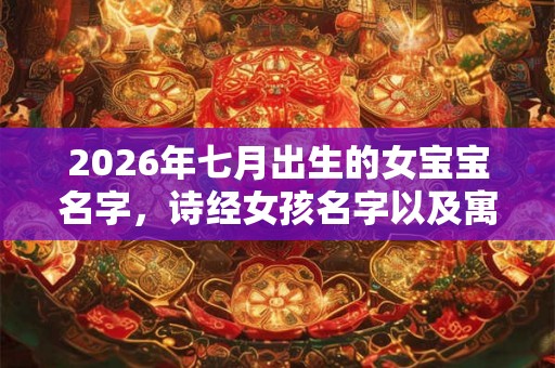 2026年七月出生的女宝宝名字，诗经女孩名字以及寓意