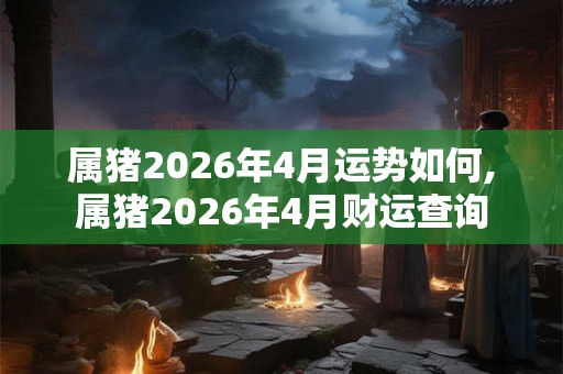 属猪2026年4月运势如何,属猪2026年4月财运查询