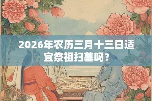 2026年农历三月十三日适宜祭祖扫墓吗？