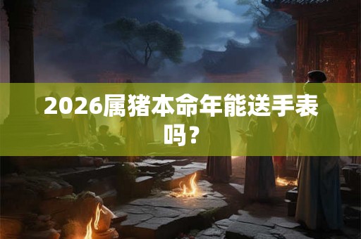 2026属猪本命年能送手表吗？