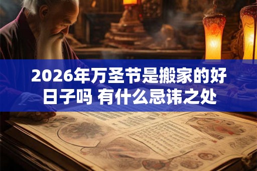 2026年万圣节是搬家的好日子吗 有什么忌讳之处