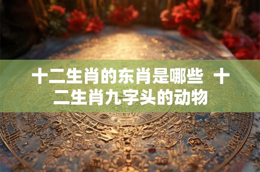 十二生肖的东肖是哪些  十二生肖九字头的动物