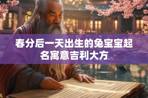 春分后一天出生的兔宝宝起名寓意吉利大方