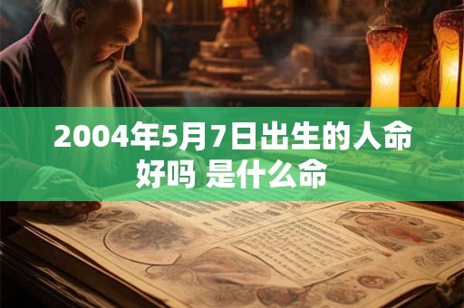 2004年5月7日出生的人命好吗 是什么命
