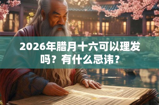 2026年腊月十六可以理发吗？有什么忌讳？