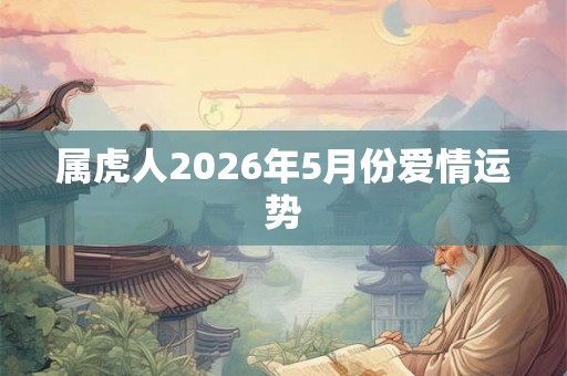 属虎人2026年5月份爱情运势 属虎人2026年5月份爱情运势