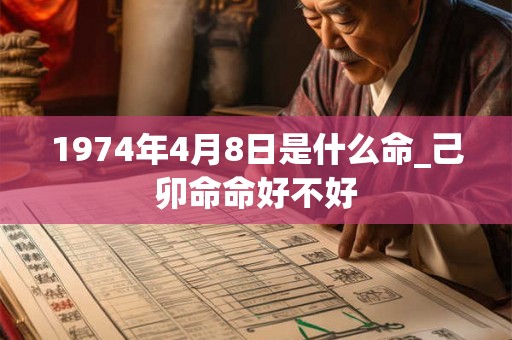 1974年4月8日是什么命_己卯命命好不好