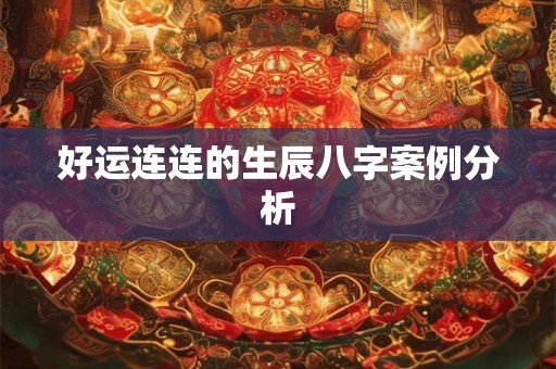 好运连连的生辰八字案例分析