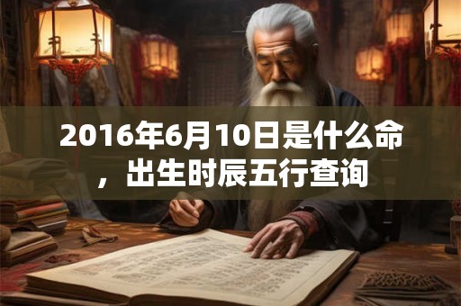 2016年6月10日是什么命，出生时辰五行查询