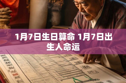 1月7日生日算命 1月7日出生人命运