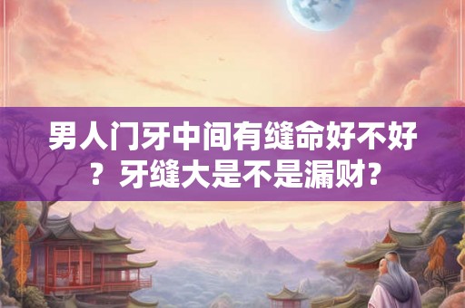 男人门牙中间有缝命好不好？牙缝大是不是漏财？