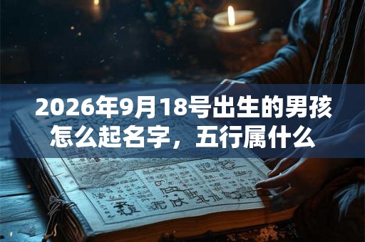 2026年9月18号出生的男孩怎么起名字，五行属什么