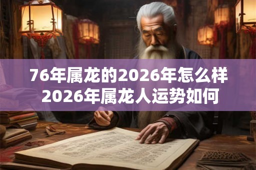 76年属龙的2026年怎么样 2026年属龙人运势如何