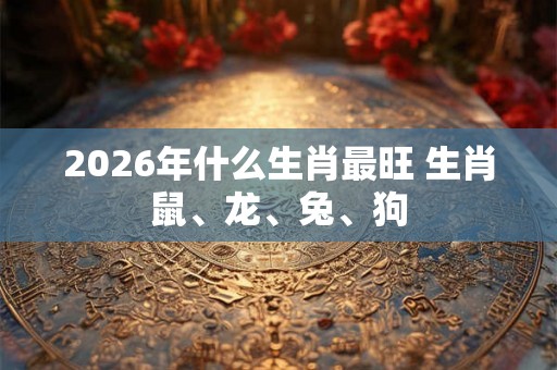 2026年什么生肖最旺 生肖鼠、龙、兔、狗