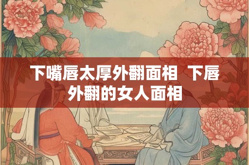 下嘴唇太厚外翻面相  下唇外翻的女人面相