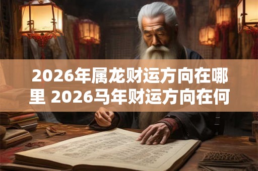 2026年属龙财运方向在哪里 2026马年财运方向在何处
