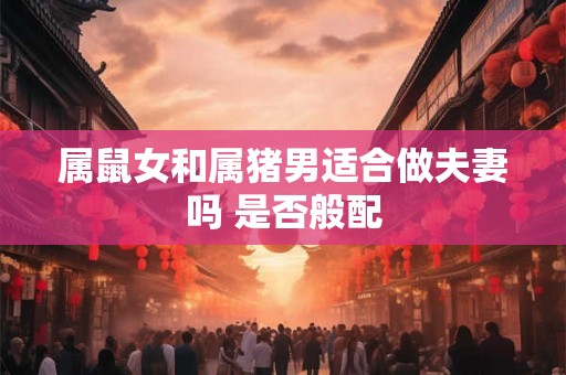 属鼠女和属猪男适合做夫妻吗 是否般配
