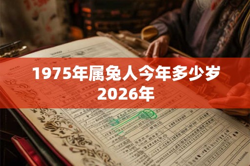 1975年属兔人今年多少岁2026年