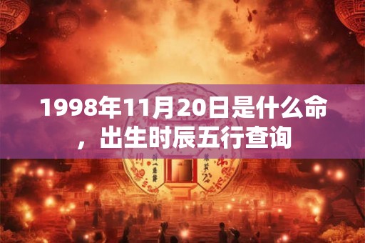 1998年11月20日是什么命，出生时辰五行查询