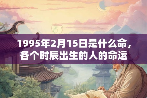1995年2月15日是什么命，各个时辰出生的人的命运