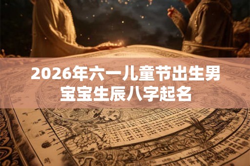 2026年六一儿童节出生男宝宝生辰八字起名