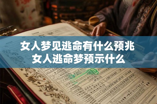 女人梦见逃命有什么预兆 女人逃命梦预示什么