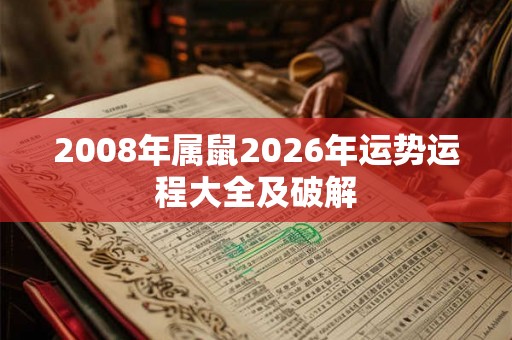 2008年属鼠2026年运势运程大全及破解