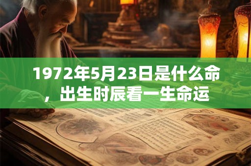 1972年5月23日是什么命，出生时辰看一生命运