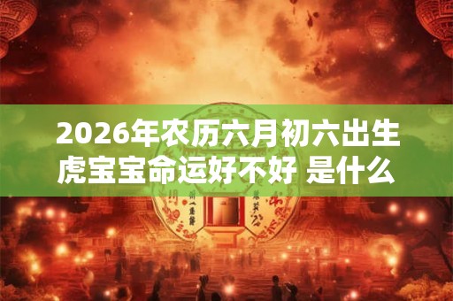 2026年农历六月初六出生虎宝宝命运好不好 是什么命 2026年农历六月初六出生虎宝宝命运好不好 是什么命