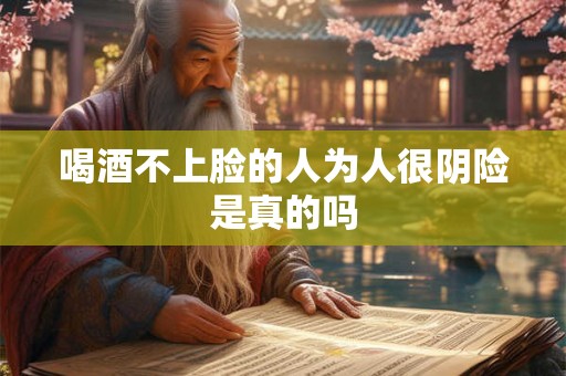 喝酒不上脸的人为人很阴险是真的吗 喝酒不上脸的人为人很阴险是真的吗