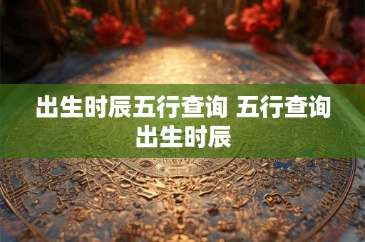 出生时辰五行查询 五行查询出生时辰