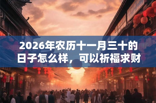 2026年农历十一月三十的日子怎么样，可以祈福求财吗？