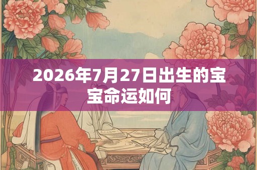 2026年7月27日出生的宝宝命运如何