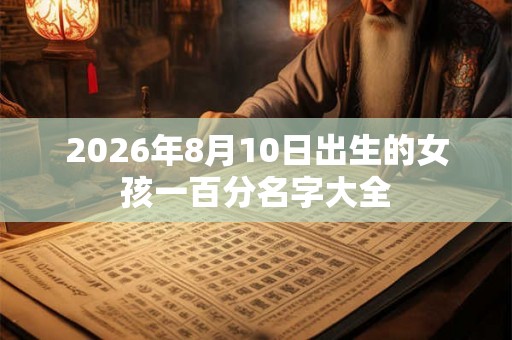 2026年8月10日出生的女孩一百分名字大全