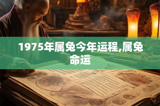 1975年属兔今年运程,属兔命运